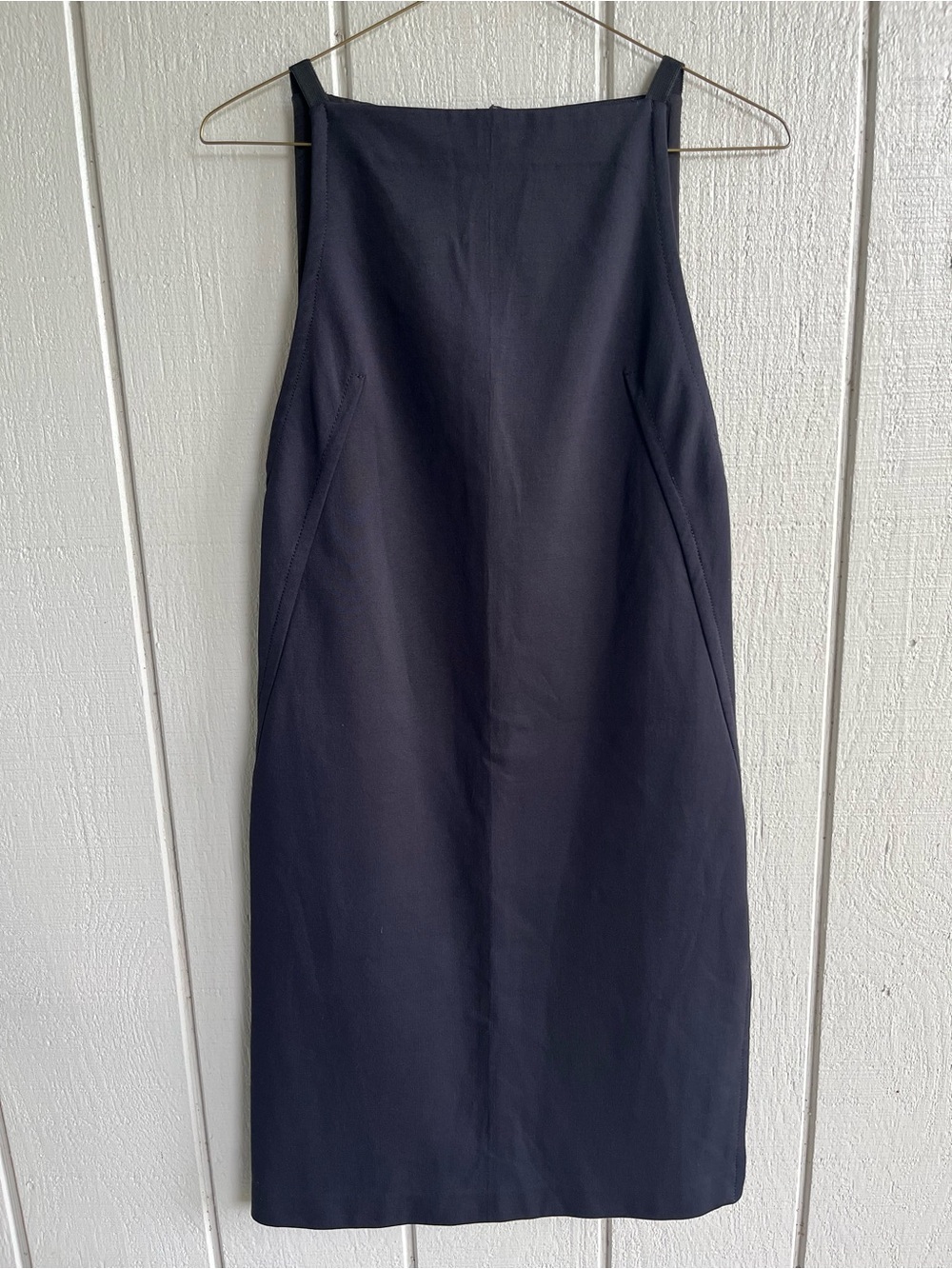 Proenza Schouler Black Shift Dress Boat Neck Sleeveless with Side Slit